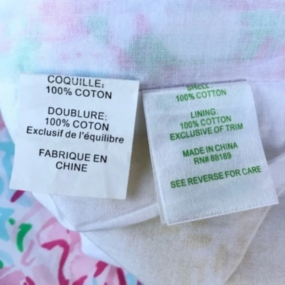 Lilly Pulitzer Franco State Patch Ric Rac White Pink Strapless Dress 👗 - Picture 11 of 14